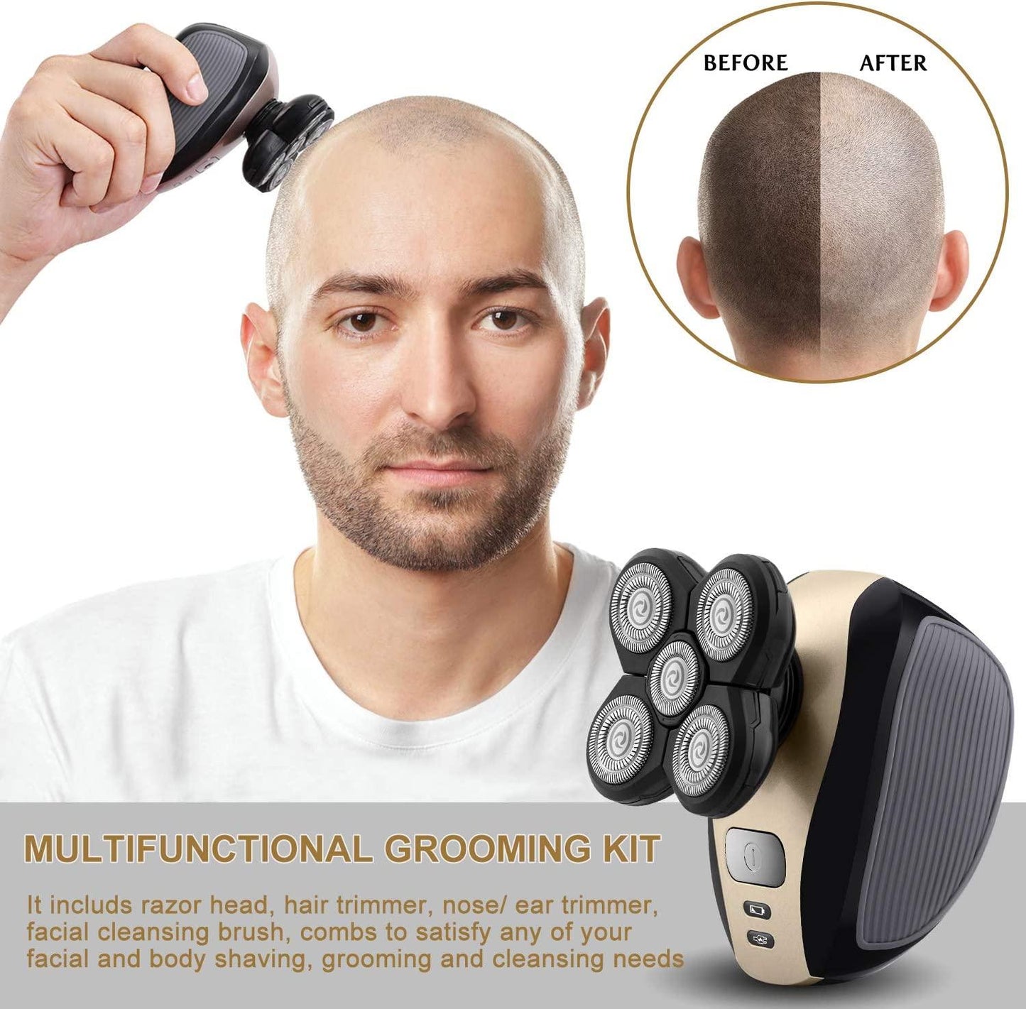 TrimZeo™ – 5-in-1 Electric Grooming Kit for Men